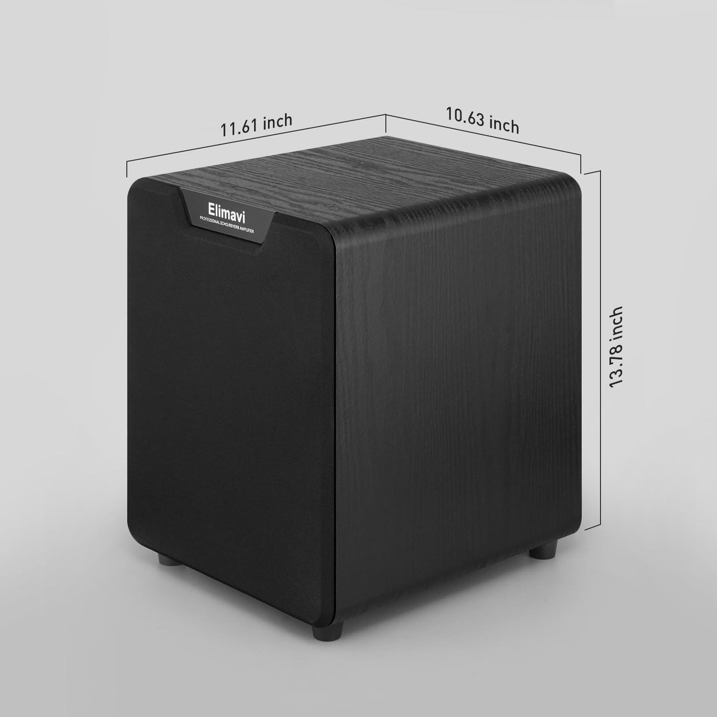 Elimavi 8" Powered Subwoofer Home Audio - 200W Deep Bass for Home Theater - Copper Driver, MDF Enclosure w/Aluminum Radiator - Ideal for Home Surround Sound Systems