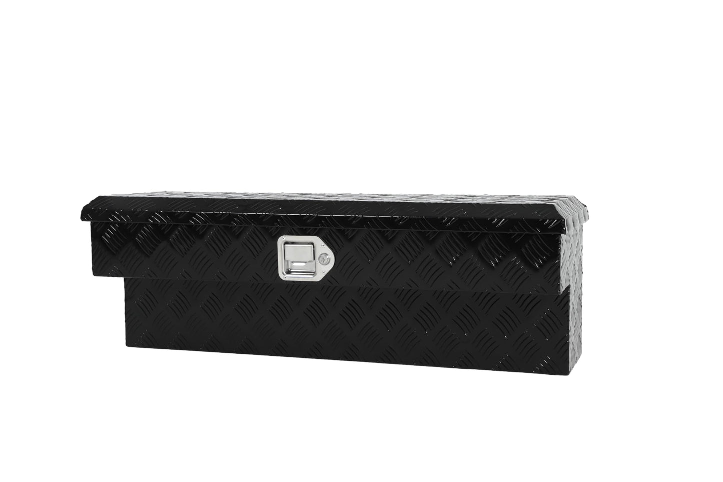 Minseter Black Aluminum 36 Inch Side Mount Tool Box, Side Truck Box with Paddle Latch