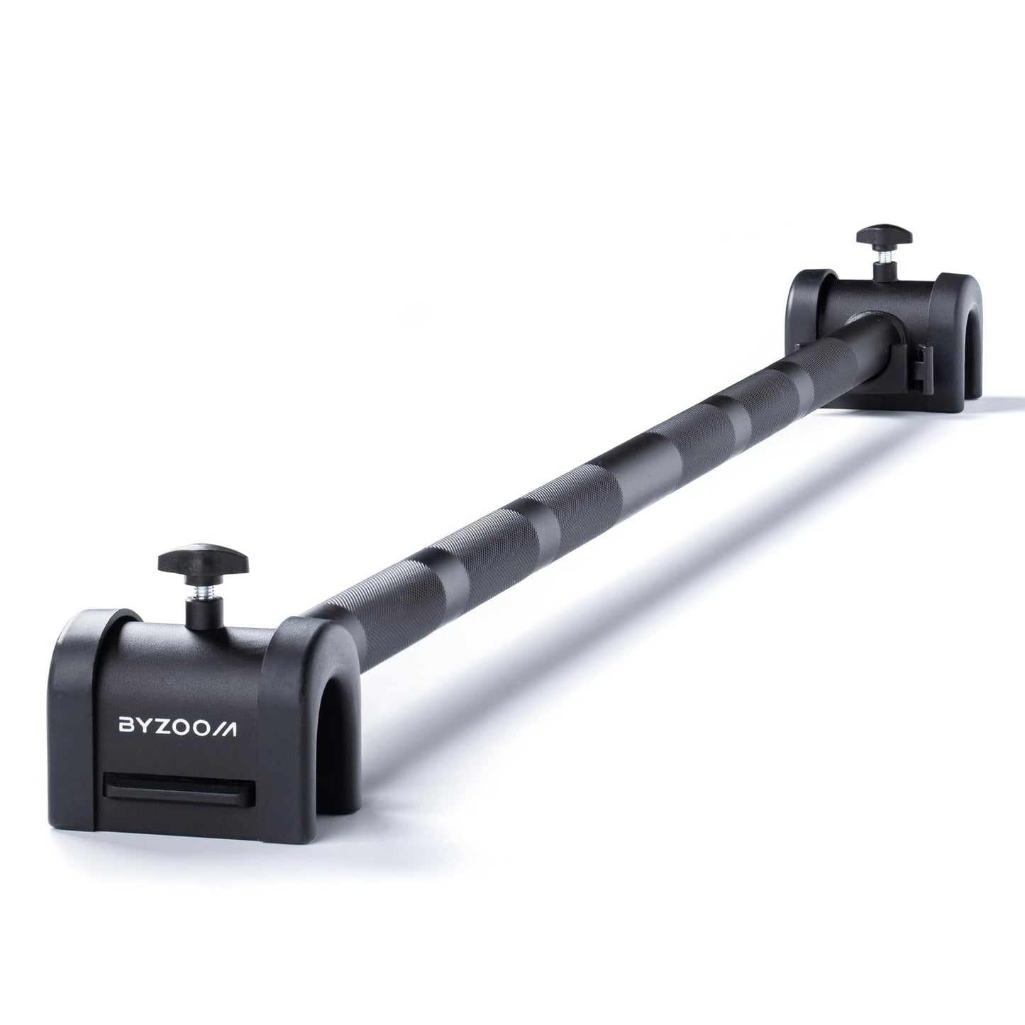 BYZOOM FITNESS Easy Bar Exclusive for BYZOOM FITNESS Adjustable Dumbbell to Barbell for Weight Training Fitness Exercise Full Body Workout for Home Gym Woman Beginner, White or Black (Black)