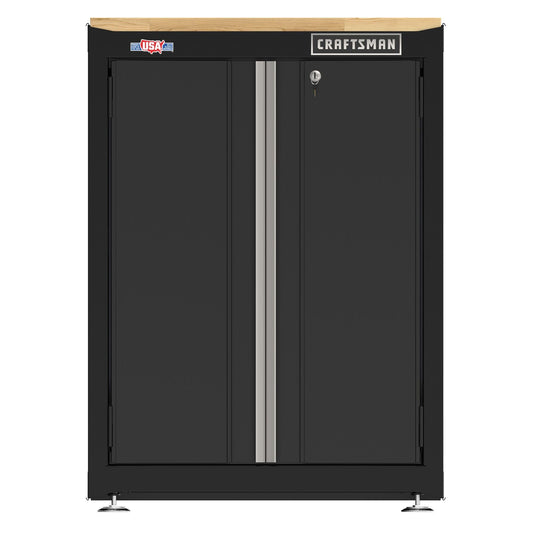 CRAFTSMAN Metal Garage Storage Cabinet, 2 Door Base Cabinet, 26.5 Inch (CMST22603BK)