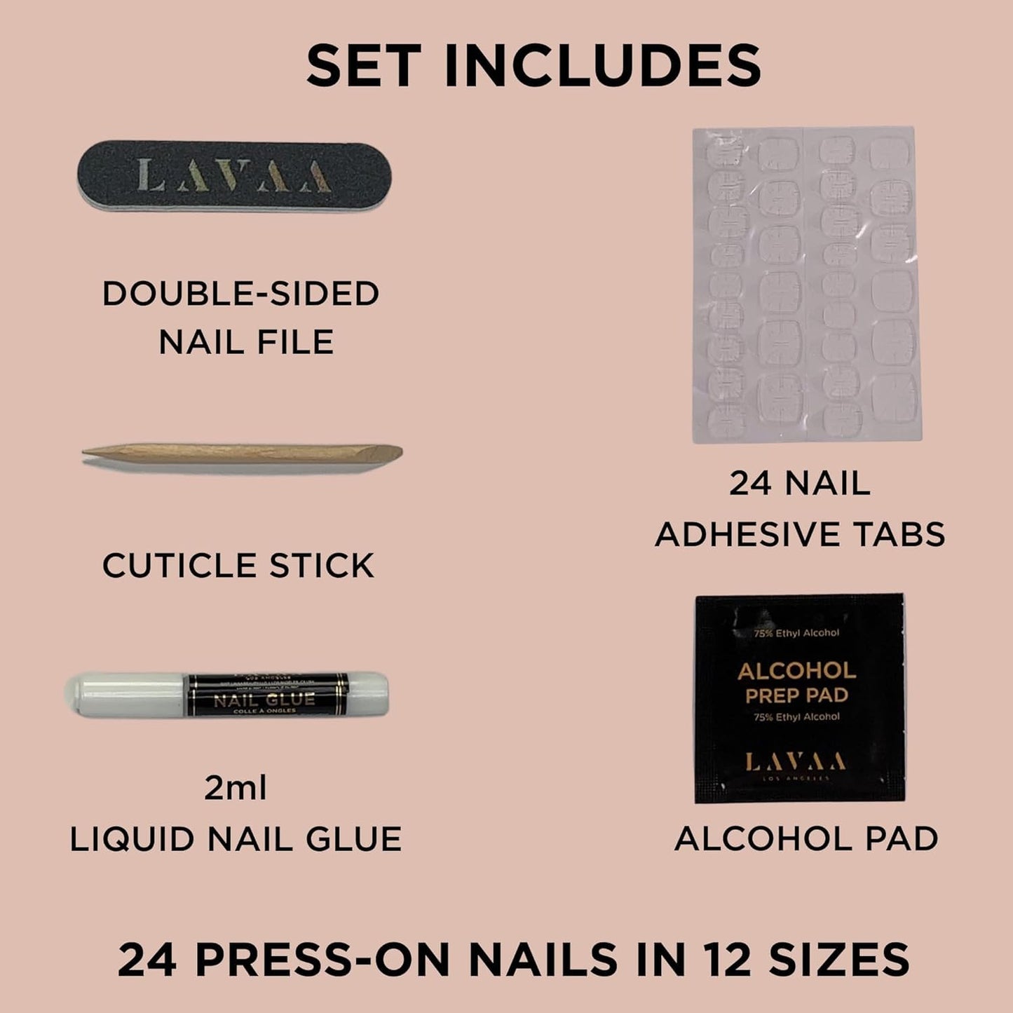 Lavaa Beauty Baddie Nail kIT – SLAYED Black Flame Extra-Long Coffin + ALIEN BADDIE Chrome Ombré Almond Press-On Nails | Reusable Glossy Fake Nails Set for Instant Glam