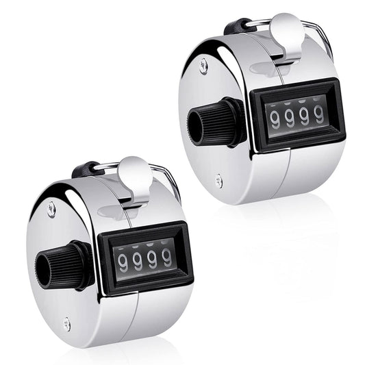 SLTG2020 2PCS Set Portable 4 Digit Handheld Number Click Golf Counter Tally Recorder