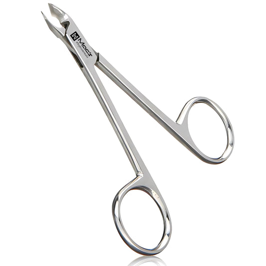 Macs Professional Cuticle Nipper – Surgical Stainless Steel, Precision Half-Jaw Blades, Ergonomic 4-Inch Cuticle Remover & Trimmer for Manicure & Pedicure