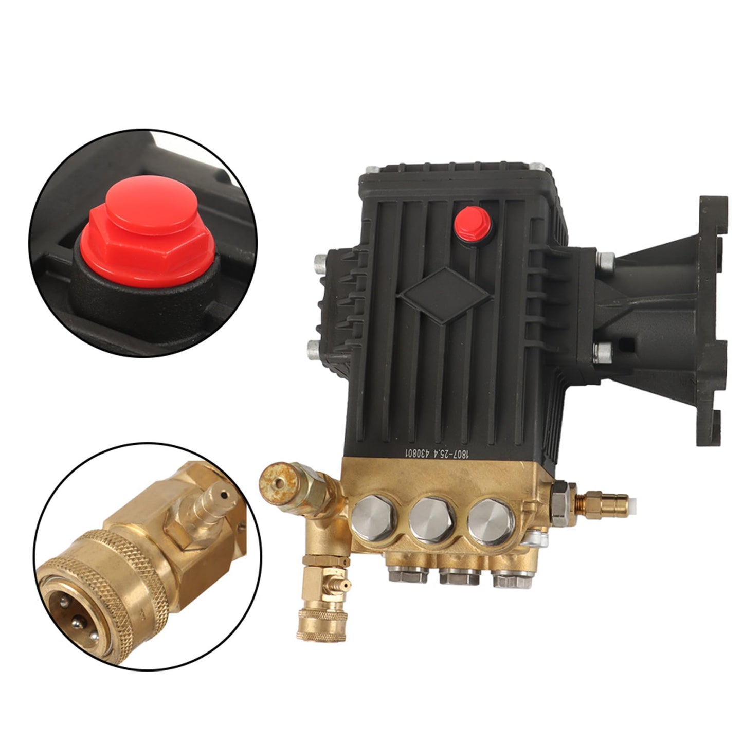 GENRICS 1in Pressure Washer Pump Replacement for Power Washer Pump 4400 PSI 4 GPM