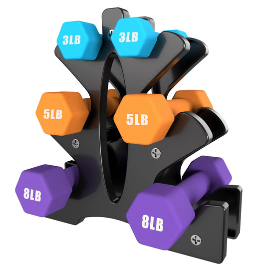 Portzon Weights Dumbbells Set with Various Color and Weights and Compatible, 1-15 LB, Anti-Slip, Anti-roll, Hex Shape