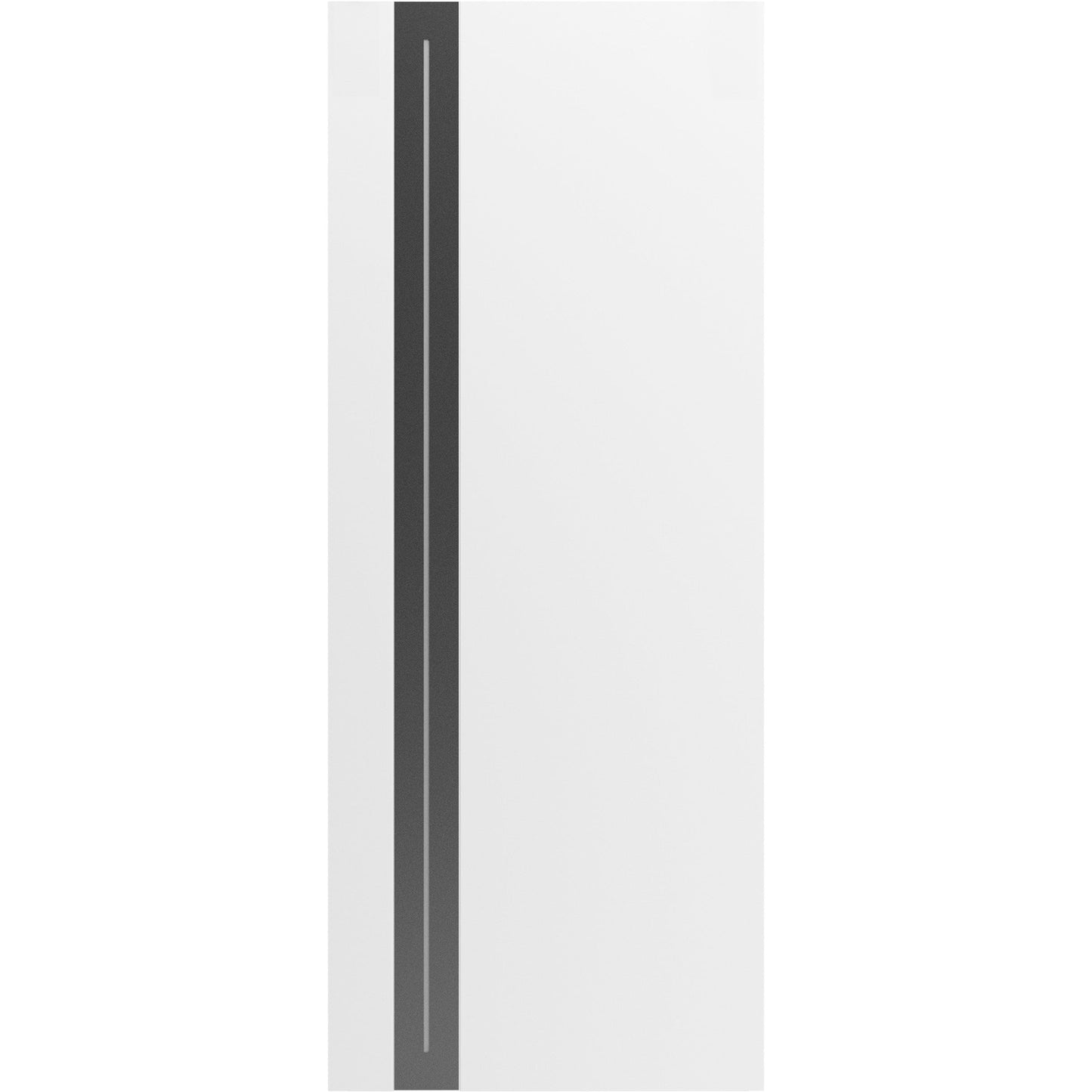 Sartodoors Interior Door 4440 Slab White with Frosted Glass Solid Wood with Honeycomb core Modern Design 32 x 96 in