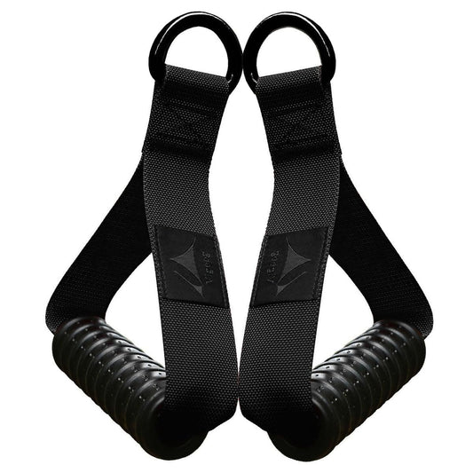 Vigoog Heavy Duty Exercise Handles, Ultra-Durable Rubber Workout Grip Attachments for Cable Machines, LAT Pulldown, Resistance Bands, Home Gym and Commercial Fitness Equipment (Carbon Black XG)
