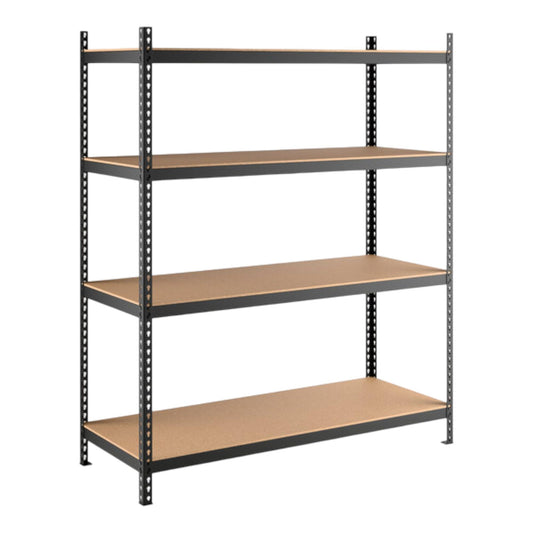 PRO&Family Heavy Duty Shelving Unit - Industrial Garage Storage Rack Z- Beam Storage Shelf Shelf Organizer Metal Wood Storage Shelves System (24"x 60"x 84", 4)