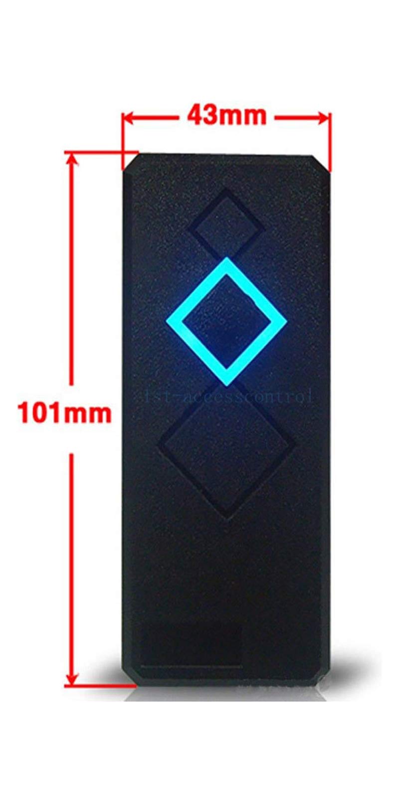 MENGQI-CONTROL 1 Door Access Control Systems with 600lbs Magnetic Lock Waterproof Reader 110V Power Box Exit Motion Sensor Complete Kit