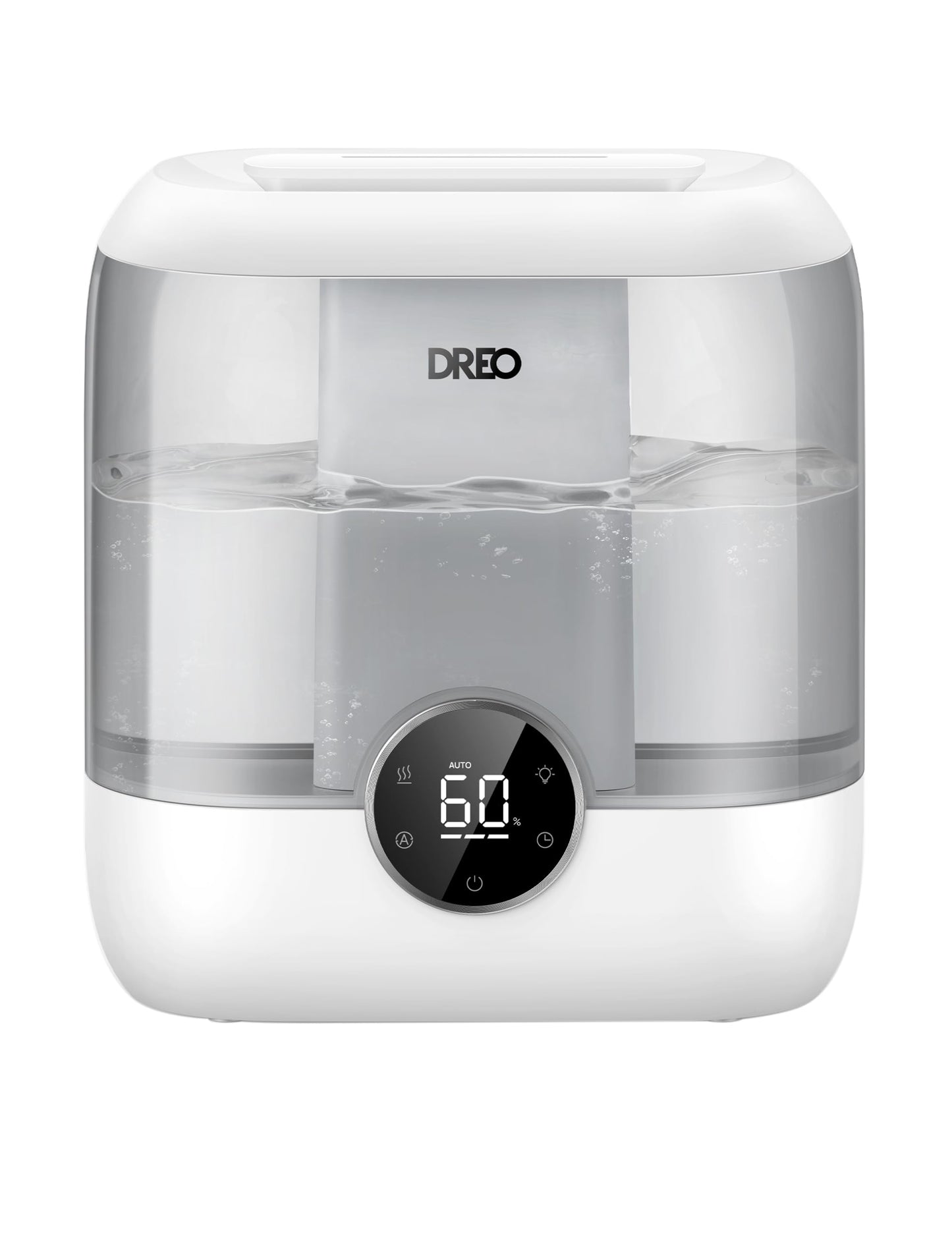 DREO 6L Top Fill Humidifiers for Bedroom, 60H Runtime 28 dB Quiet Supersized Cool Mist Air Humidifiers for Large Room, Baby Nursery, Plant, Indoor, Night Light, Easy to Clean, Precise Humidity Control