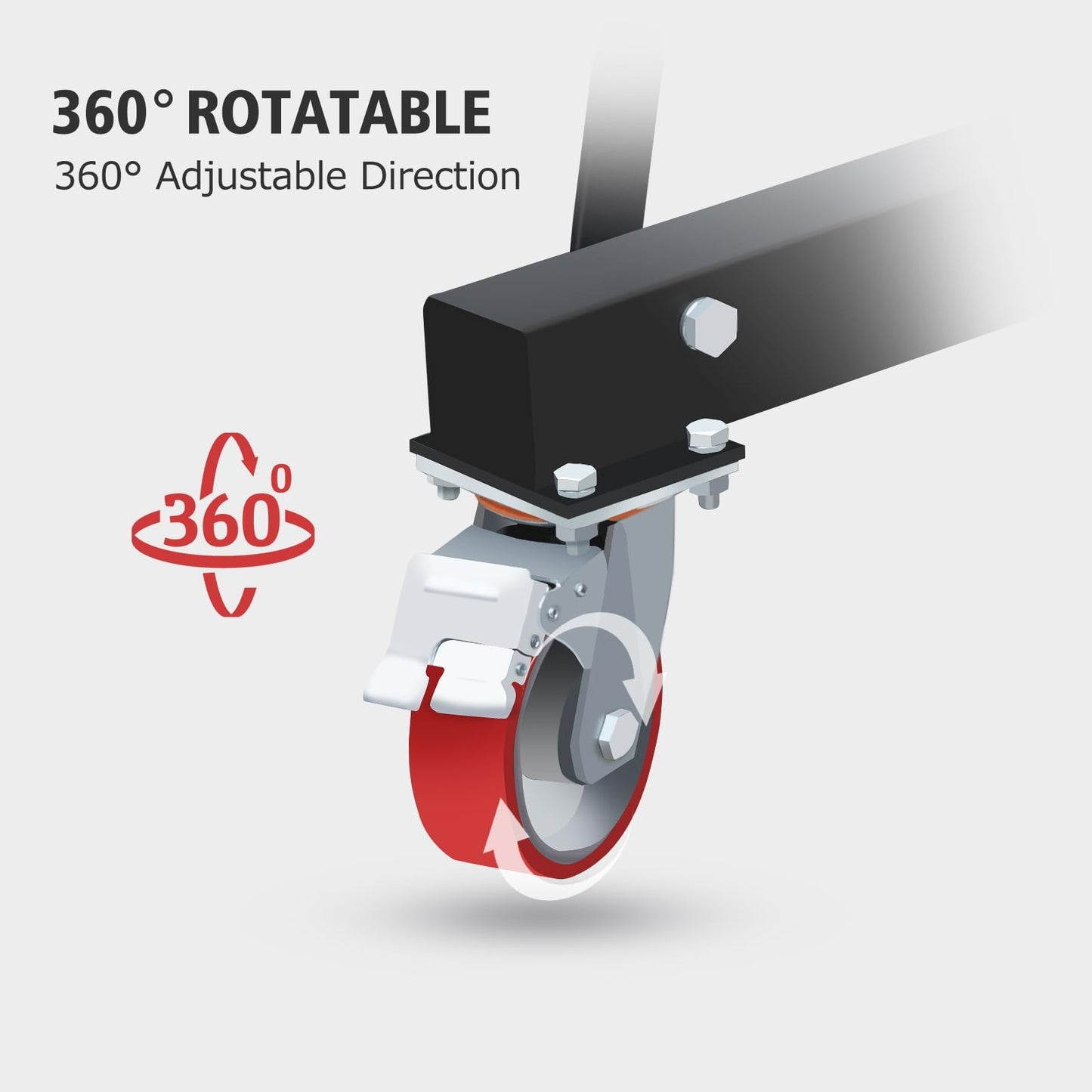 COZONY Heavy Duty Gantry Crane - MAX2200Lbs, Shop Lift Hoist with 360° Locking Wheels & Adjustable Height 97" to 141", Lifting Gantry for Workshop,Garage,Factory