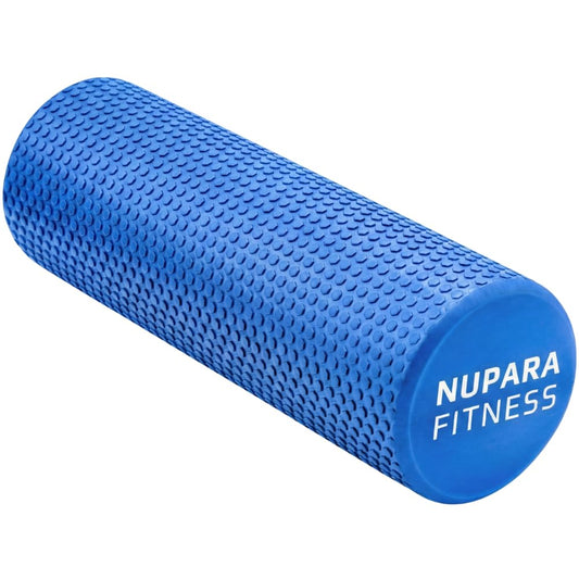 NUPARA FITNESS Foam Roller for Back, Legs, Hips, and Deep Tissue Muscles | Foam Roller for Physical Therapy, Exercise, Running, Cycling, Sports, Recovery, and Yoga. (Dark Blue, 18 inch - Large)