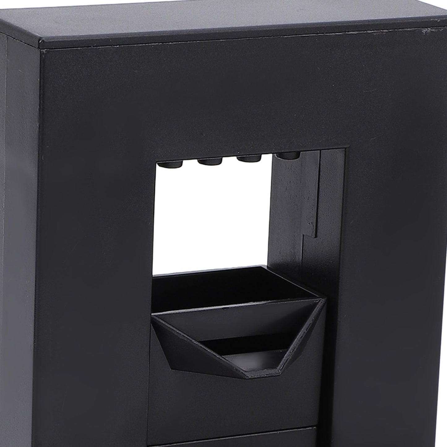Buachois Tabletop Water Fountain,Small Plastic Indoor Fountain,USB Rechargeable Waterfall Fountain with LED Light,Gurgling Water and Polished Pebble for Feng Shui Effect