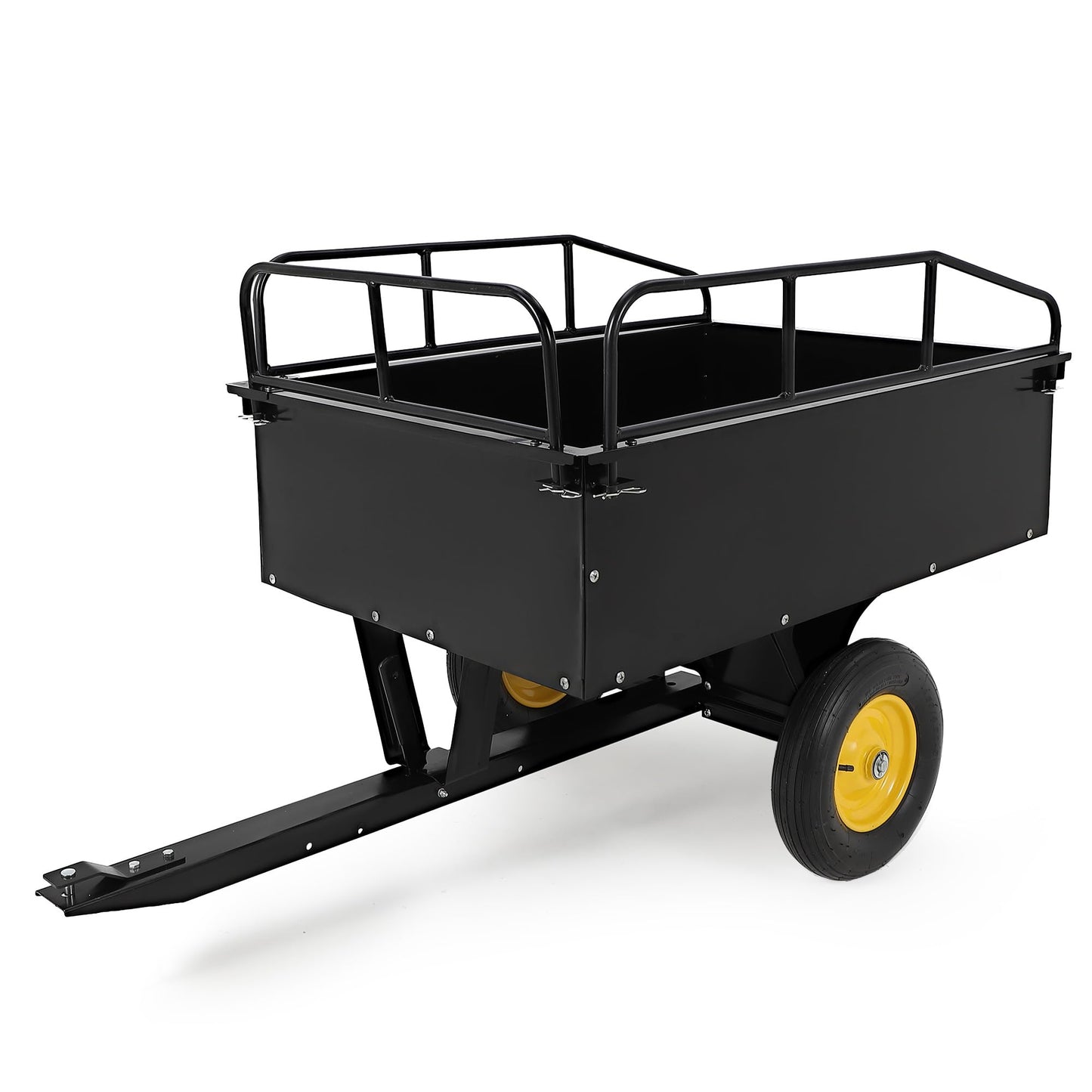 750lbs ATV/UTV Dump Trailer 15 Cubic Feet Capacity, Reinforced Side Panels,Heavy-Duty Off-Road Trailer with Dumping Function for Gardening and Farm