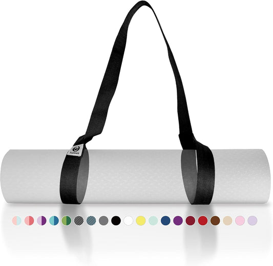 Tumaz Yoga Mat Strap (2 Sizes) with Extra Thick & Comfy Delicate Texture, Adjustable Yoga Mat Carrier