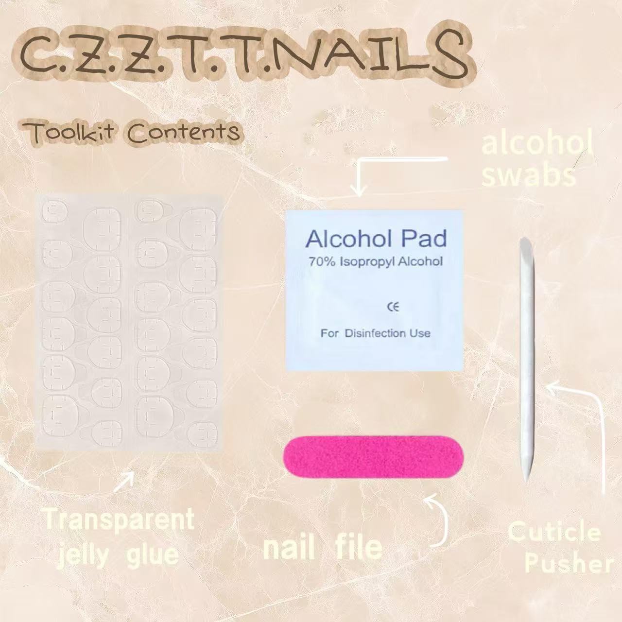 C.Z.Z.T.T.NAILS [24 Pack]Press On Nails, Blue&Pink Frosted Ombre Butterfly Wearers with Jelly Glue| Lusion Wings with Fingertips Concertos Day and Night Double Gradient Aesthetics