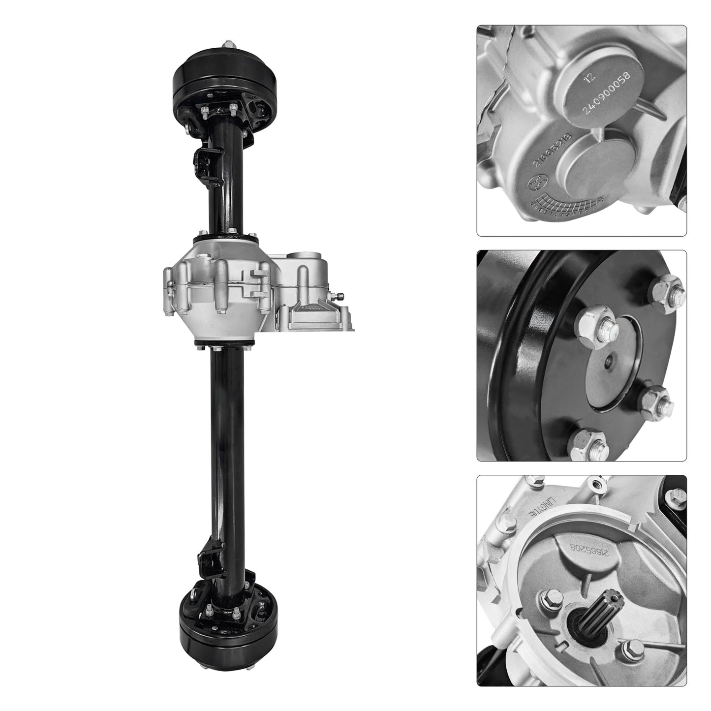 1027717-01 Rear Axle Assembly with Brake Drum 10 Teeth for 1998-Up Club Car DS for 2004-Up Club Car Precedent Electric with Graziano Transaxle Replace# 102771701
