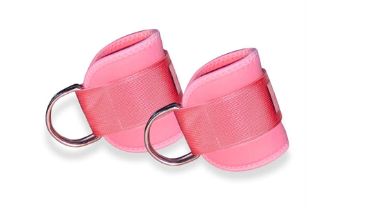 TONKA BEAN Ankle Straps For Exercise Cable Machine, Workout Cuff Attachment for Gym & Home, Kickbacks, Glute Workouts, Lower Body Exercises, Leg Extensions, Hip Abductors - Adjustable Neoprene Fitness Padded Ankle Strap (Pink, Pair)