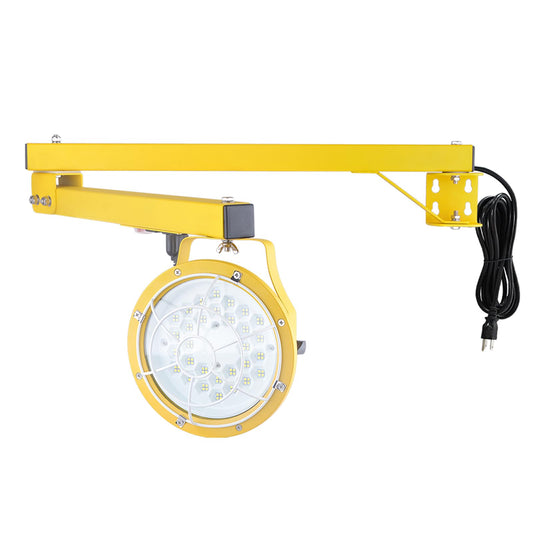 aoneledonline 60W 6600LM LED Loading Dock Lights with 40'' Swing Folding Single Arm, AC100-277V, 360° Rotatable LED Lamp Head, ETL Listed, IP65 Waterproof for Trailers, Docks, Warehouses, Container.