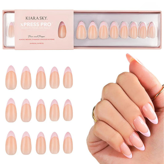 KIARA SKY 100% Acrylic Press On Nails - Chrome Press On Nails | Long-Lasting, Easy Application, Salon-Quality Instant Manicure for Nail Art DIY | 15 sizes - 30 piece Kit