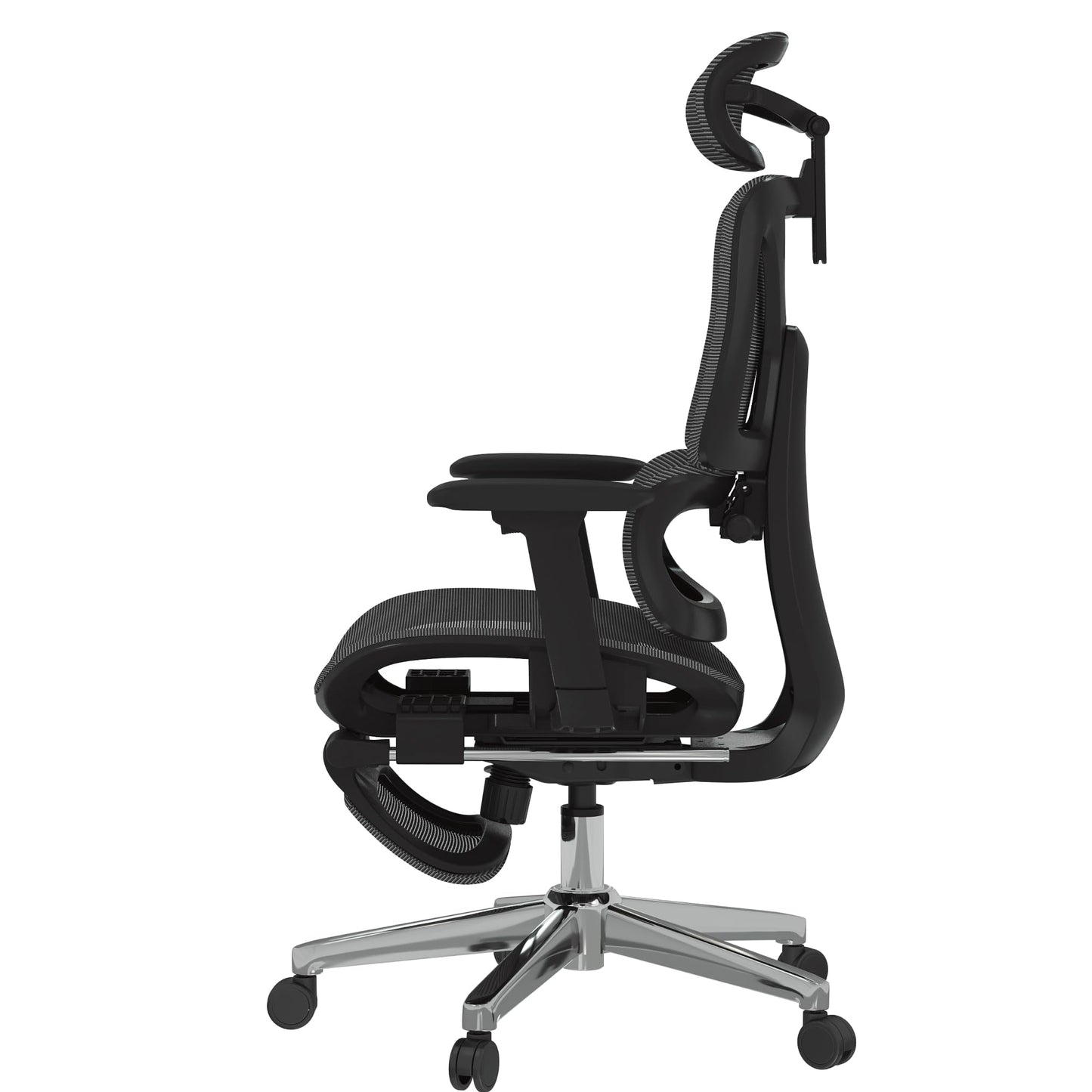 FLEXISPOT ErgoX Premium Ergonomic Office Chair with Footrest- Adjustable 3D Armrests, Dynamic Lumbar Support, Recline & Tilt Function, Mesh Seat, for Home & Office Use,Dark Grey