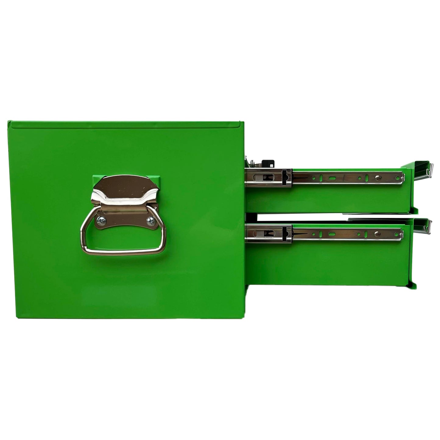 Workington Industrial 2 Drawers Portable Metal Intermediate Box, 26" Middle Tool Chest Cabinet with Ball Bearing Drawer Slides, Steel Tool Storage Box Organizer 4008 Green
