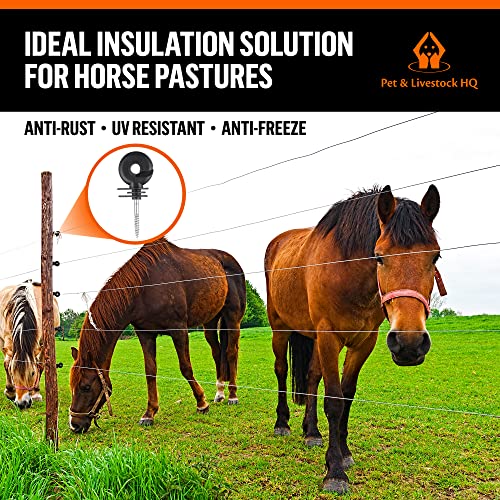Pet & Livestock HQ - 1000ft Electric Polybraid Fence with 100 Insulators - 2 Product Bundle