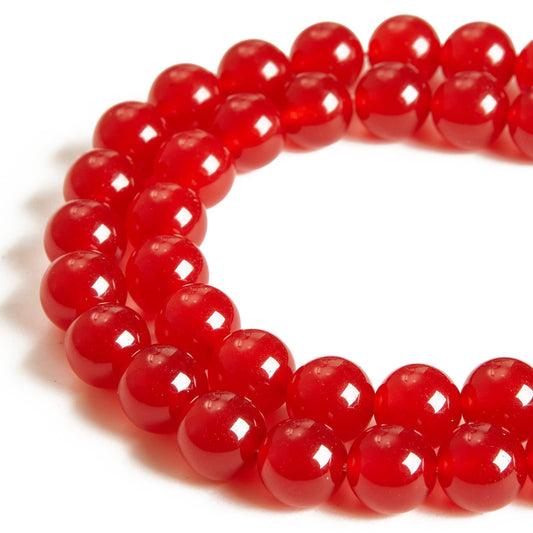60pcs 6mm Carnelian Beads Natural Gemstone Beads Round Loose Beads for Jewelry Making