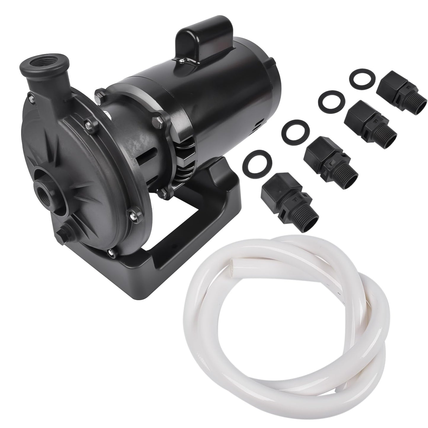 AKWH PB4-60 Pool Booster Pump 3/4 HP Replacement for Polaris 180 280 380 480 3900 Pressure Side Pool Cleaners 115V/230V 60Hz with Hose & Fittings