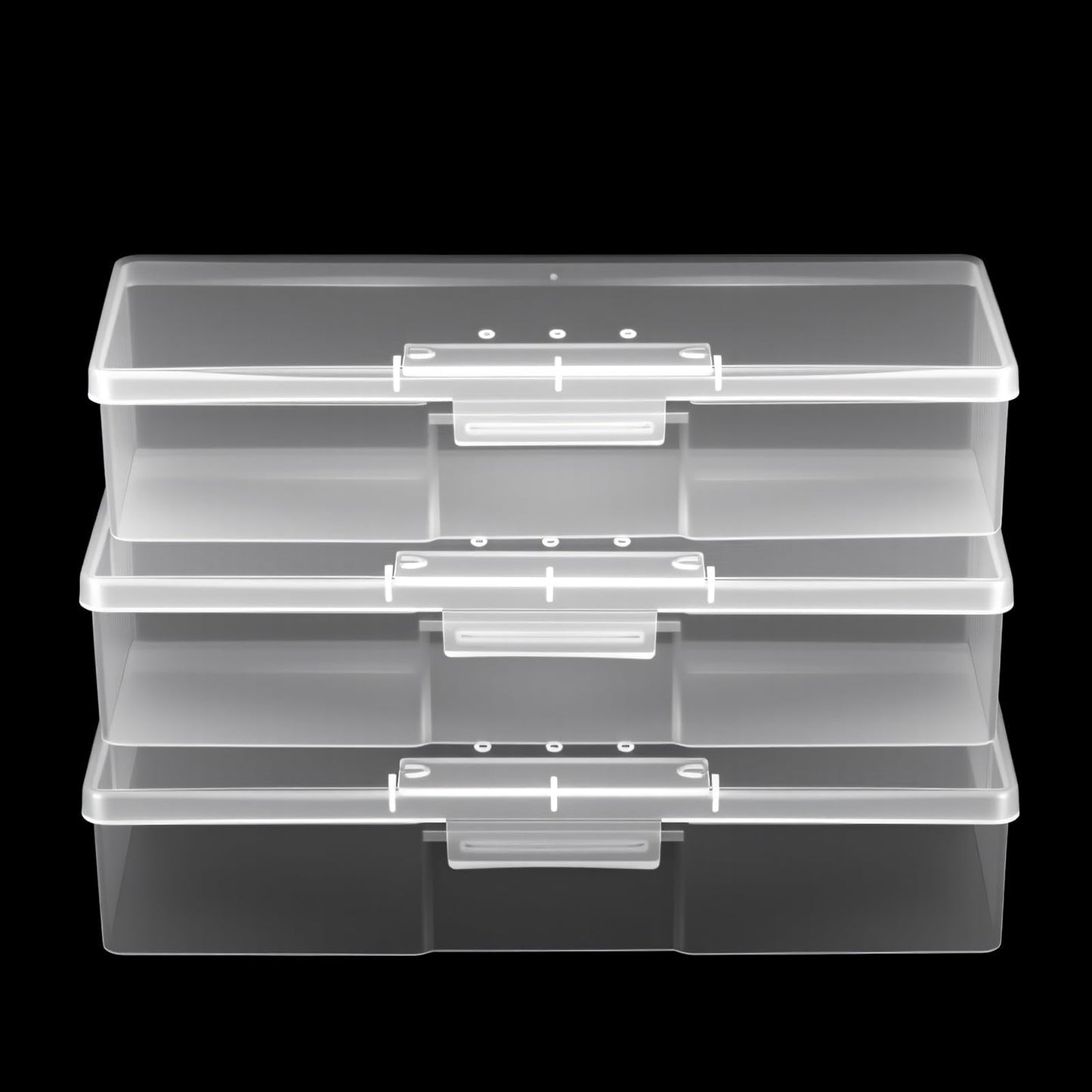 Lemecima 12Pcs Clear Manicure Tool Box, Personal Nail Box Storage Case for Organizing, Plastic Nail Tool Box for Manicure Pedicure Kit