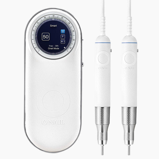 Professional Electric Nail Drill Machine - O NAIL 50,000 RPM E-File with LCD Display, Smart Control and Vibration-Free, 3mm Shank Bits Kit, Beginner Mode for Acrylic Gel Removal, for Home & Salon Use