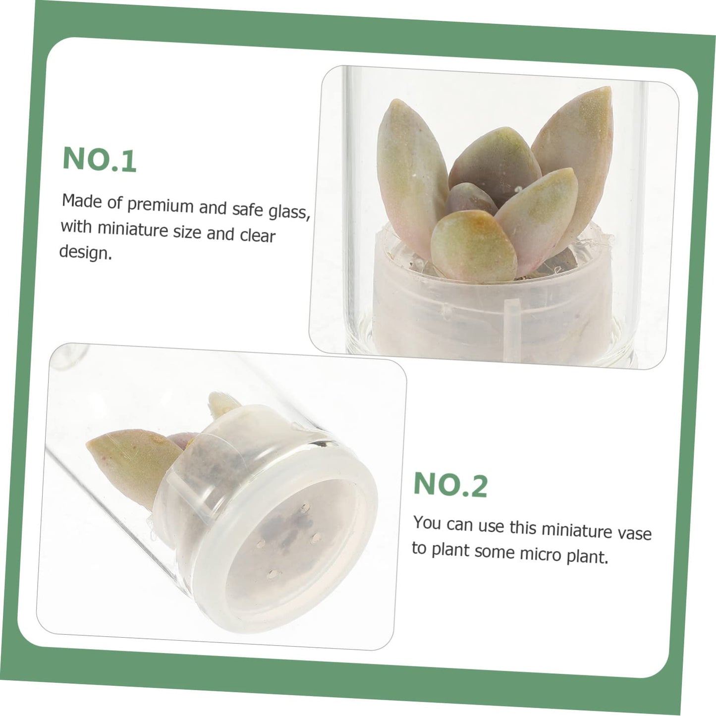 ifundom 6Pcs Miniature Glass Terrarium Keychain Pendant for Air Plants Miniature Vases Accessories for Plant Propagation and Home Decor