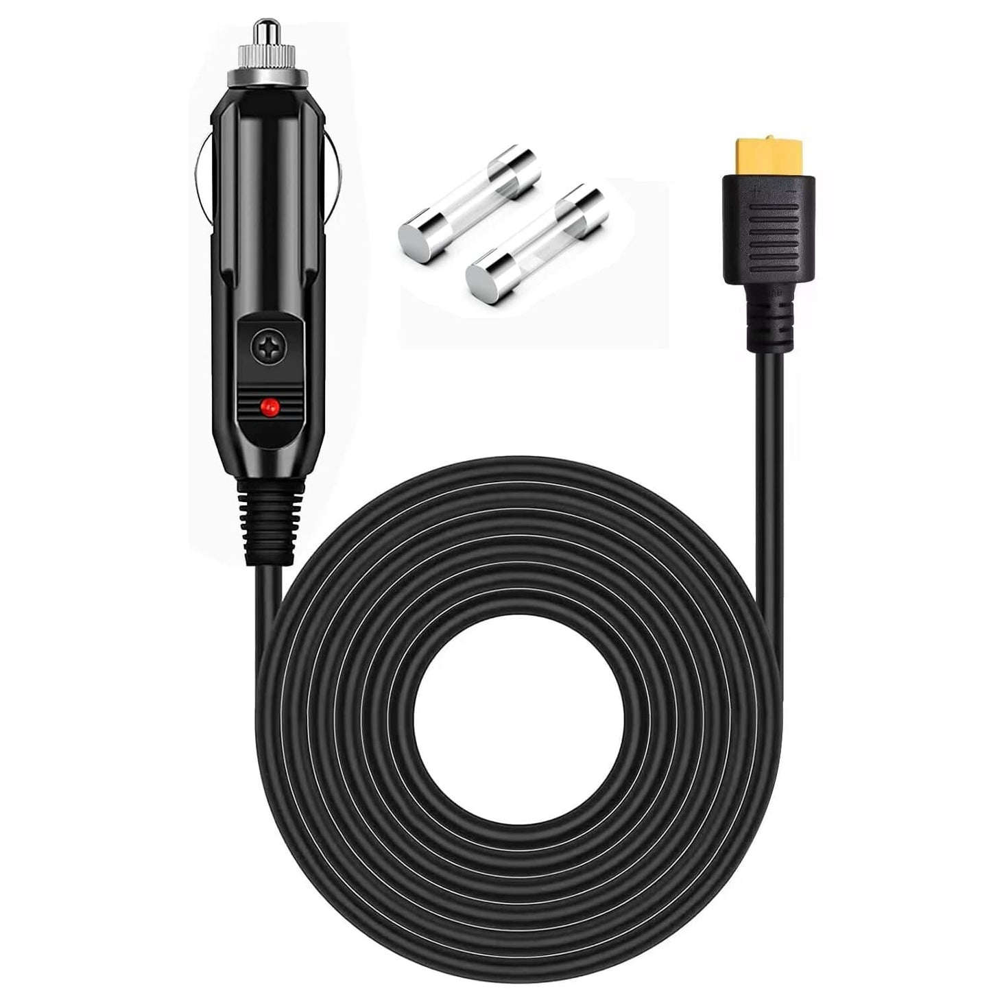 GRNPOWCN 12V/24V Car Charger Cable for BLUETTI AC2A AC70 AC50B EB55 Elite 200 100 V2 Portable Power Station and More XT60 Connector Solar Generator DC Power Adapter Cord Car Charging Cable Plug