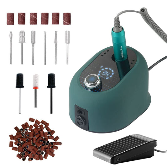 MPNETDEAL Electric Pro Nail Drill e-File with LED Digital Display Professional Menicure Tools for Acrylic Nails