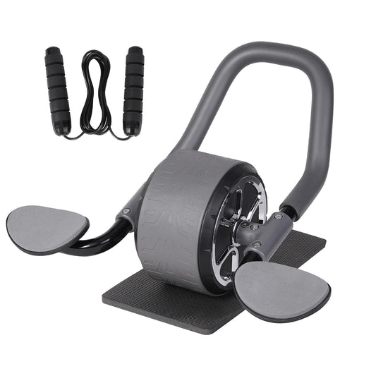 Li Fitness Ab Wheel with Jump Rope, Automatic Rebound Ab Wheel, Advanced Abdominal Exercise Wheel with Elbow Support, Ab Exercise Machine for Core Training, Abs Workout Equipment