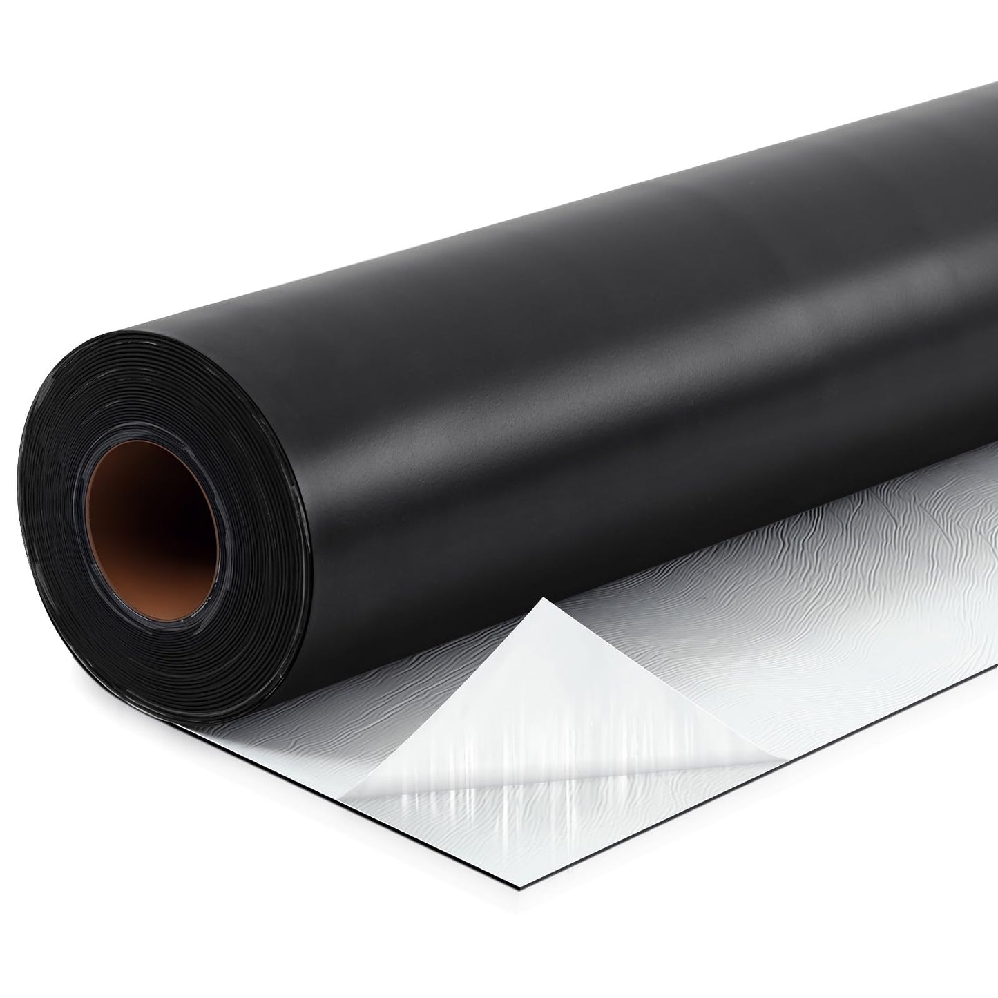 Pushglossy 1 Roll EPDM Rubber Roofing Membrane 39" x 20ft, Self-Adhesive Waterproof Underlayment, 50 Mil Reinforced Flat Roof Sheet, Ice and Water Sheet for RV, Shed, Garage and Patio