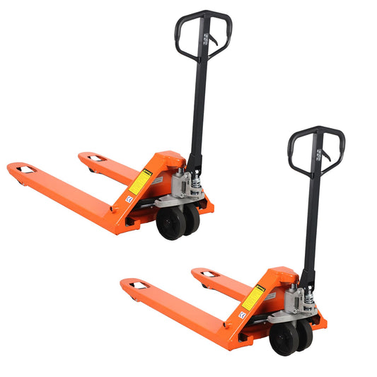 Tory Carrier Manual Pallet Jack 5500lbs Capacity, Hand Pallet Truck 48" L×21" W Fork Size-2PCS