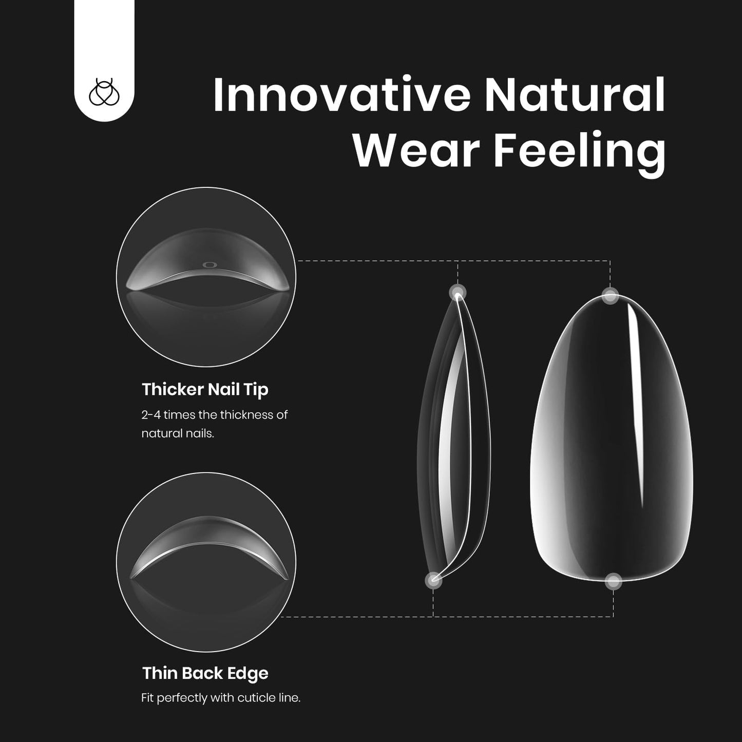 Beetles Gel Nail Kit Almond Short, 500Pcs Pre Shaped Clear Extra Short Almond Gel Nail Tips Easy Nail Extension Set with 5 in 1 Multifunctional Nail Glue Base Uv Led Lamp Nail Art Gifts for Women