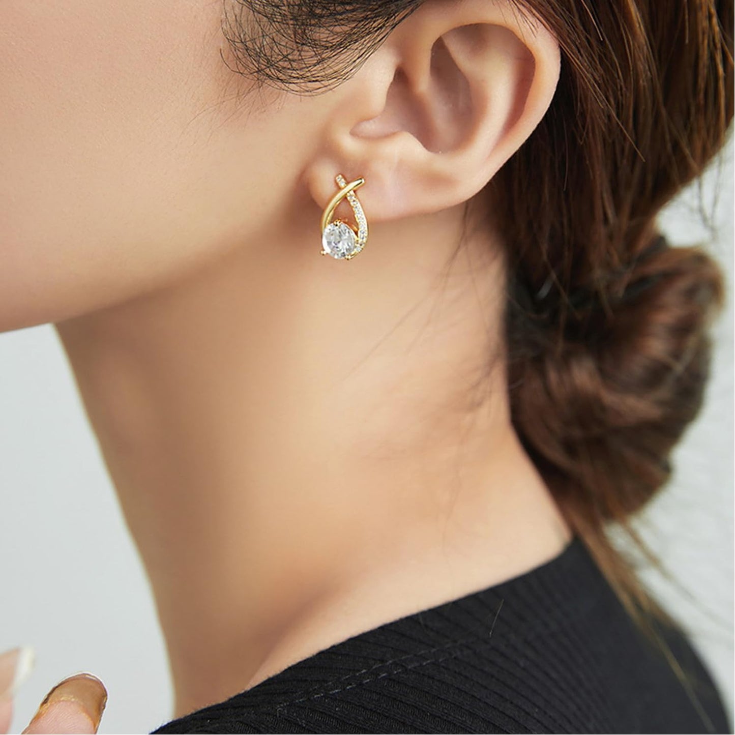 Halolux Lymphvity Germanium Earrings for Women Atheniz Lymphatic Earrings Halolux Lymphatic Germanium Earrings CZ Zircon Earrings Lymphatic Drainage Earrings for Women (A)