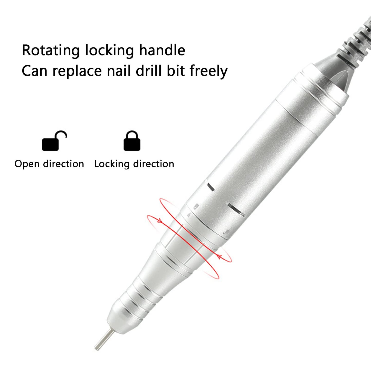 Electric Nail Drill, Electric Nail File Manicure Set, 30000 Rpm rpm USB Nail Clipper Set, Electric Pedicure Set, Polishing Tools, Nail Clipper Set for Gel Nails & Callus Removal