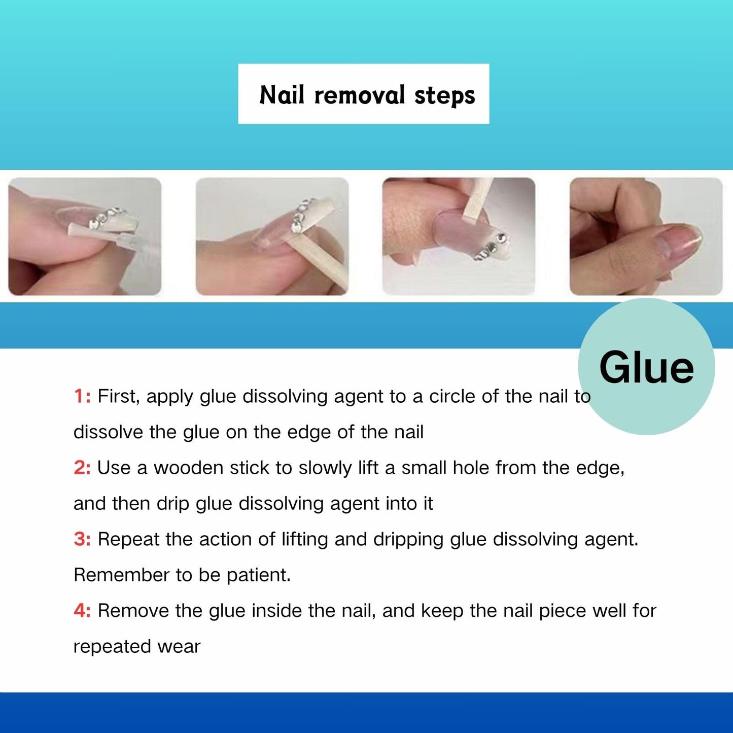 RENBING handmade press on nails short,coffin fake nails with designs,10 pcs high hardness acrylic nails press ons,3d cute false nails for women-Gilded Girl(S)