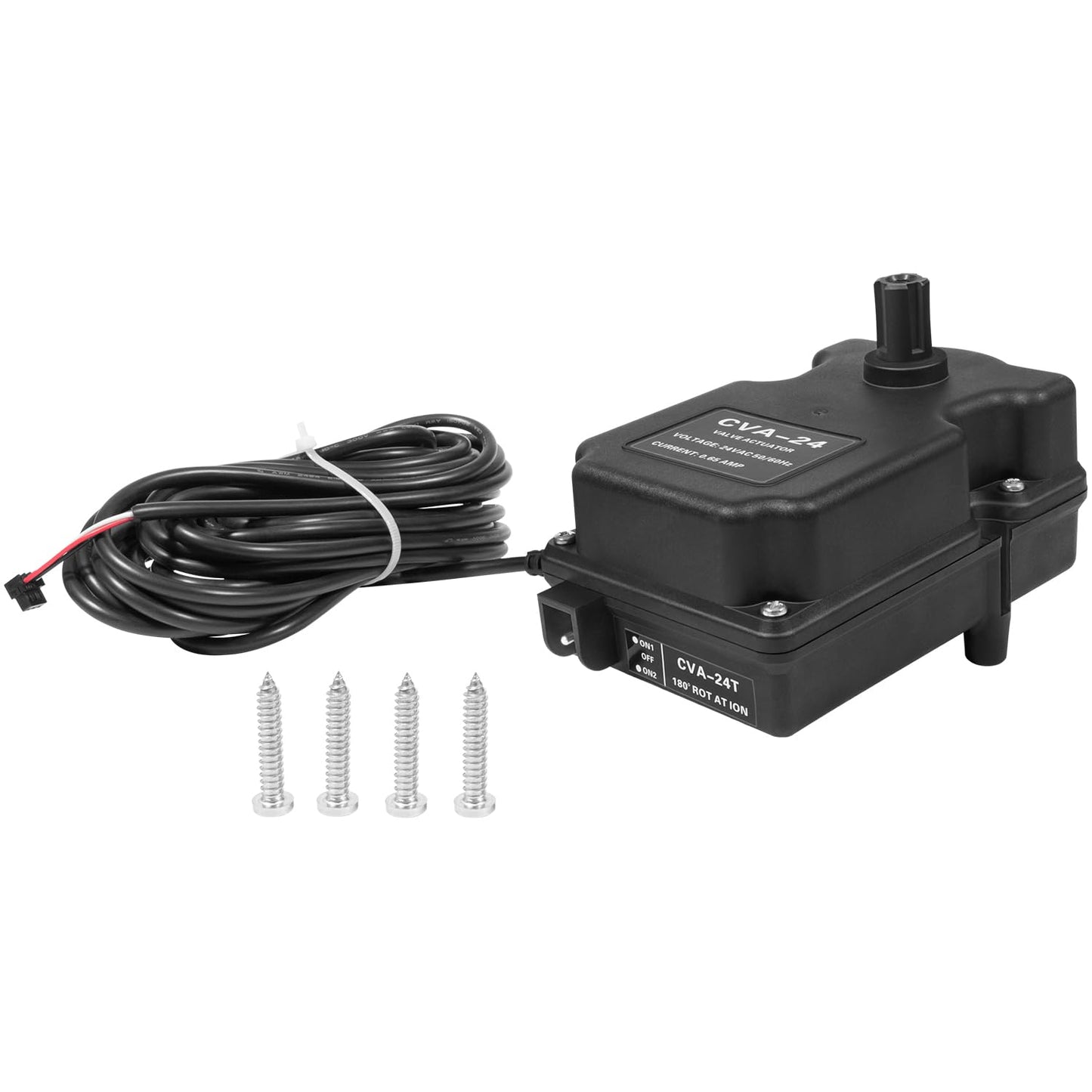 Yoursme CVA-24T Valve Actuator Replacement Part for Pentair 263045 Valve Actuator, 24 Volt AC 180 Degree Rotation, 25 Feet Cable, for 2 or 3 Port Valves, Compatible with All 24VAC Control Systems