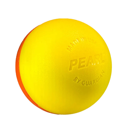 PEARL Guardian Sports Dual X Greaseless Lacrosse Balls, Yellow & Orange - 10 Pack - Dual Color Design for Better Tracking - SEI Certified to Meet NOCSAE & NCAA Standards - Made in USA