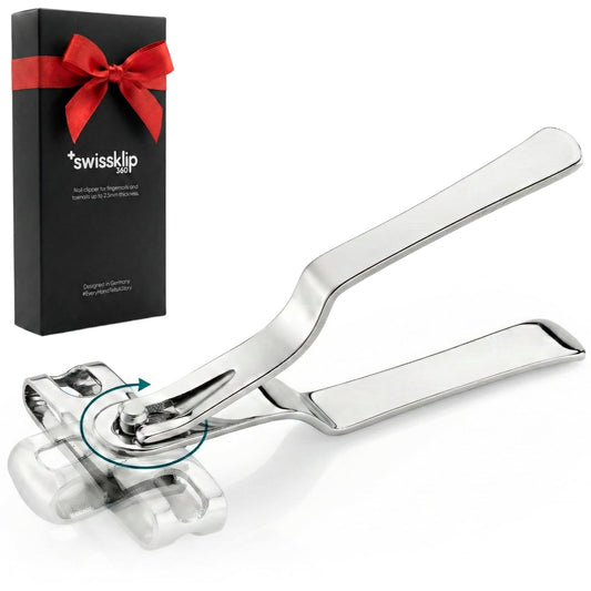 Swissker by Swissklip Nail Clippers for Men & Women | Finger Nail Clippers for Adult with 360 Degree Rotating Head I Fingernail Clippers for Women I Surgical-Grade Stainless Steel Material