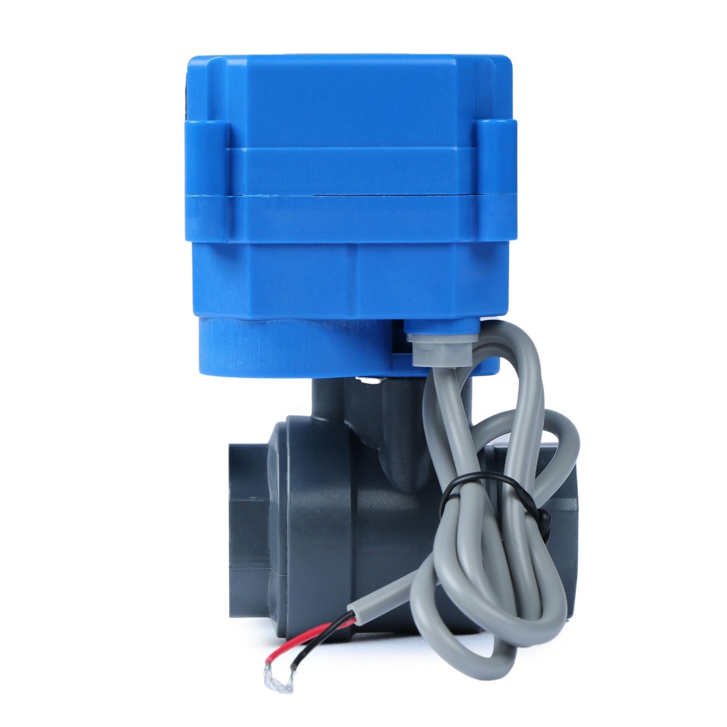U.S. Solid 1/2” UPVC Motorized Ball Valve - Plastic Electrical Ball Valve with Full Port, 2 Wire Auto Return, 9-36V AC/DC, Normally Closed(Pack of 20)
