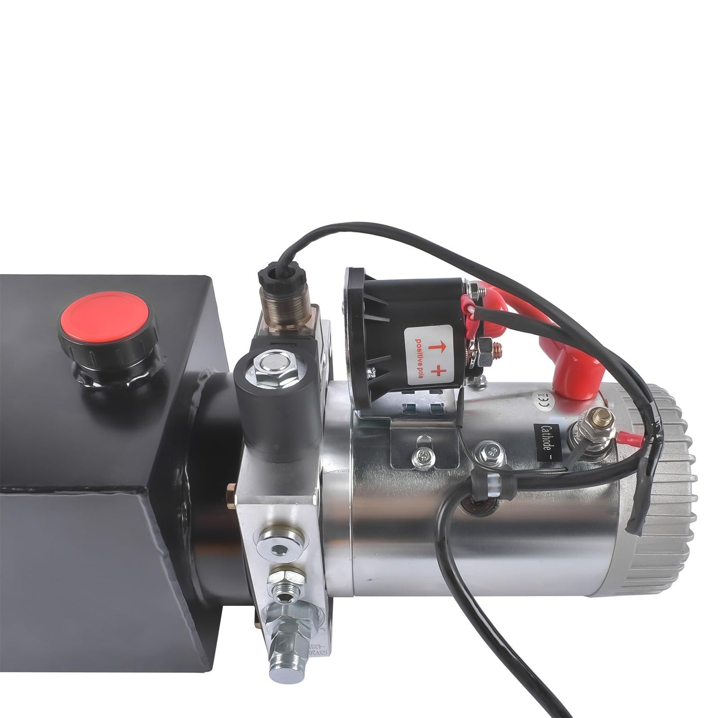 4 Quart Hydraulic Power Unit 1.6kW Power, 12V DC Single Acting Hydraulic Pump, 3200 PSI Max Pressure, for Dump Trailers, Car Lifts, DIY Hydraulic Systems, Steel (GC01) & Aluminium Alloy