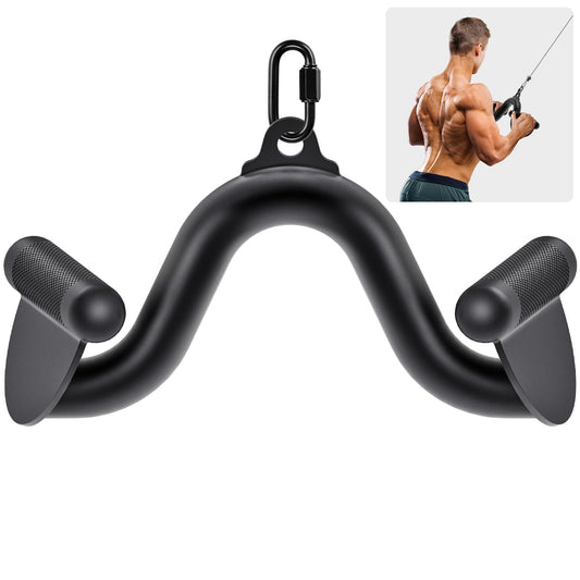 Kipika 12" Lat Pull Down Bars Cable Machine Attachment, Rowing T-bar V-bar Set, Back Strength Training Handle Grips for Cable Machine Rowing Machine