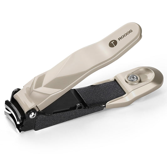 No Mess Nail Clippers with Catcher - Professional Heavy Duty Clippers for Men and Women, Ultra Sharp Fingernail & Toenail Clippers for Gifts, Travel, Clip Anywhere (Anti-Splash Design)