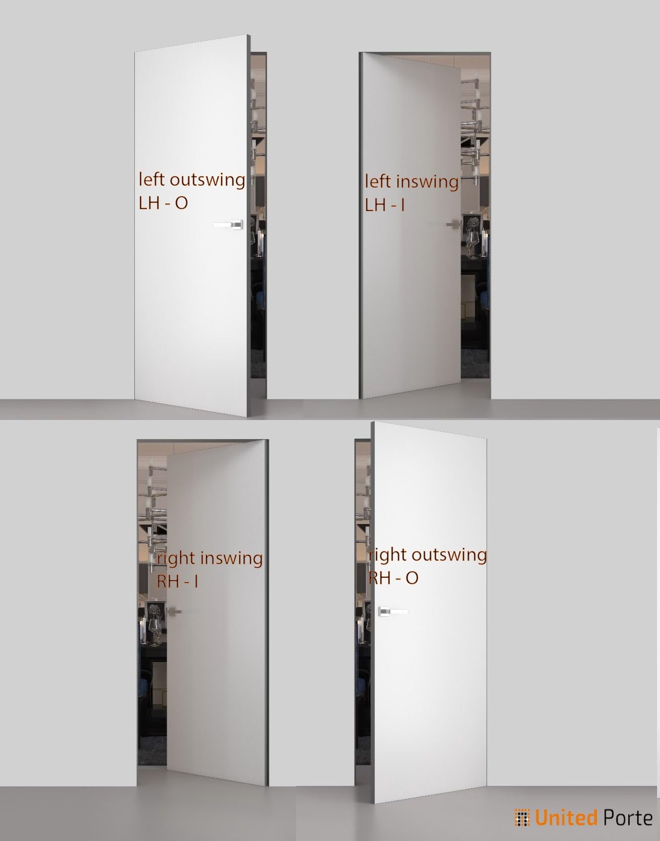SARTODOORS Interior Invisible Solid Hidden Door with Handle | Planum 0010 Primed with Black Hidden Frame 32" x 80" Right-Hand Inswing | Concealed Hinges Lock Handle | Modern Wood Frameless Doors