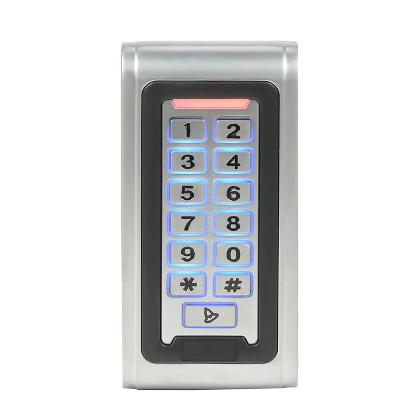 MENGQI-CONTROL Waterproof Metal Keypad Reader TCP/IP 2 Doors Access Control Kit Outdoor Install Magnetic Lock Metal Exit Button 110V Power Box RFID Cards/Key Fob(Phone APP remotely Open Door)